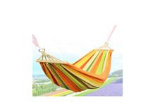Portable Canvas Single Hammock with Wood Support 30" x 80"