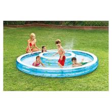 Intex Sky Blue Inflatable Paddling Double Well Pool For Kids