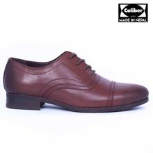 Caliber Shoes Leather Wine Red Lace Up Formal Shoes For Men - ( K 518 L)