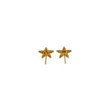 Star White Gold Stud Earrings