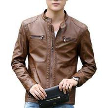 HugMe.fashion Leather Jacket Riding Jacket with 2 Chest Pocket