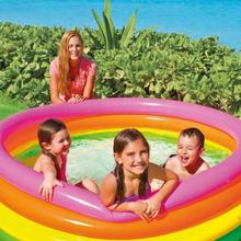 Intex Inflatable Swimming Pool For Kids Large (58"x13" Inchs) With Hand Air Pump