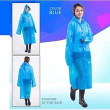 Portable EVA Raincoat Fashion Hooded Clear Thicken Rain Coat