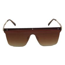 Brown Shaded Shield Sunglasses (Unisex)