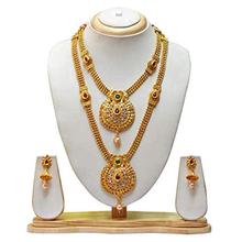 Swarajshop Copper Gold-Plating Necklace Set for Women's