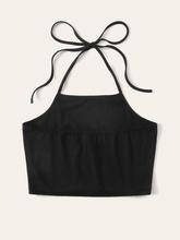 Halter Solid Crop Top