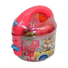 Pink Round Multicolored Clay Box