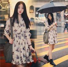 2020 new Korean style loose long-sleeved skirt waist fashion