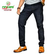 Virjeans Slim Fit Check Cotton Pant for Men (VJC 691)