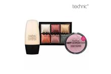 Technic Combo Of 3 Technic Baked Eyeshadow-Treasure Chest,Technic Foundation- Light,Technic Highlighter- Pink Sparkle