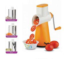 Ankur Vegetable Grater Slicer, Rotary Drum Fruit Cutter Cheese Shredder With 3 Stainless Steel Rotary Blades