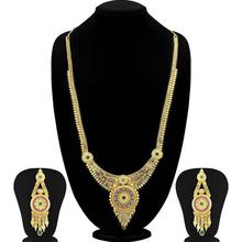 Sukkhi Cluster Gold plated Long Haram Necklace Set