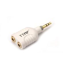 1x 3,5mm Male - 2x 3,5mm Female Stereo Multiplexer Adapter White