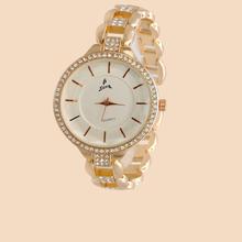 Supa Round Dial Rose Gold Party Wear Bangle Watch For Women