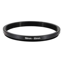 58mm to 55mm Aluminum Step Down Rings Lens Adapter Filter For DSLR Camera