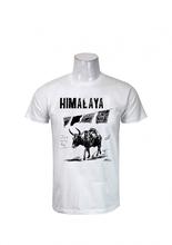 Wosa -  Round Neck Wear White Himalaya Printed Round Neck T-Shirt For Men