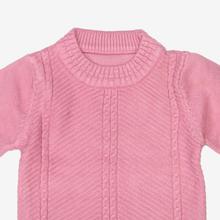 Light Pink Woolen Sweater For Girls