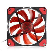 12V Desktop PC Case Postposition Heat Dissipation Fan w/ LED Light