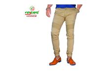 Virjeans Men’s Skinny Stretchable Cotton Slim Fit Pant Cream- (VJC 694)