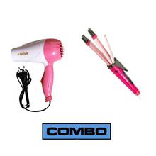 Combo of Nova Hair Care Dryer + Hair Straightener & Curler