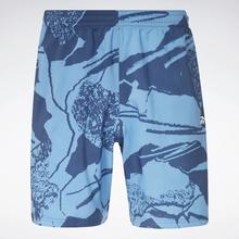 Reebok Batik Blue Workout Ready Allover Print Shorts For Men HA1059