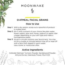 Moonwake: Oatmeal Facial Grain - Natural Face Scrub - 30Gms