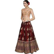 Ramya Fashion Women's Cotton Silk Semi-Stitched Lehenga