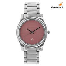 Fastrack Pink Dial Metal Strap Analog Watch For Women – 6046SM02