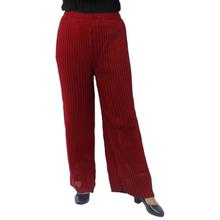 Maroon Stripe Plain Palazzo For Women