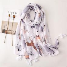 Korean Style Sun Protection Premium Printed Scarves For