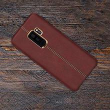 Vorson Leather Coated Mobile Cover For Samsung S9 Plus- Brown