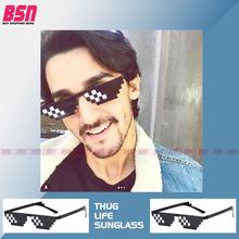 THUG LIFE Funny Sun Glasse For Men & Women Sunglasses Mosaic Masculine 8 Bits Style Pixel