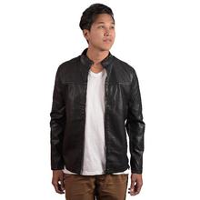 Black Leather Shiny Jacket for Men