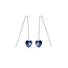 Sterling silver earrings_Wan Ying Jewelry Ocean Heart