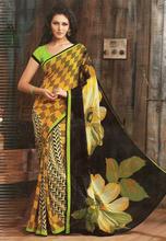 DESIGNER SAREES S16120 Georgette -Green/Yellow