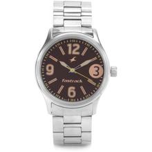 Fastrack 3001SM07 Analog Brown Dial Watch For Men - Silver