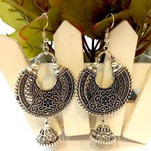 Antique Gold Toned Chandbaali Designed Pinjada Drop Dangle Earrings For Women