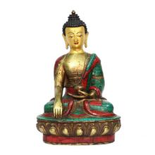 Multicolor Decorative 8" Sitting Buddha Statue