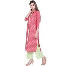 Khushal K Women's Rayon Printed Jacket Kurta With Palazzo