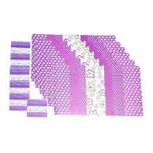 Rectangular Pack Of 6 Table Placemats With 6 Coaster Set - 10.5" x 16.5" - Purple