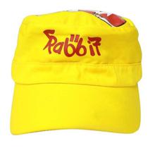Yellow Rabbit Printed Cap For Babies - Unisex