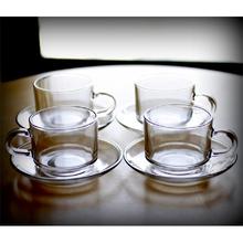 Glass Cup/Plate (Set of 4)