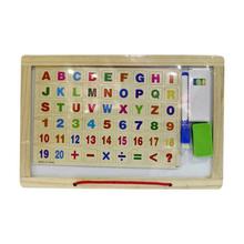 Black/White Double Sided Drawing Board With Magnetic Alphabet For Kids