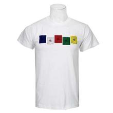 White Round Neck Printed T-Shirt For Men