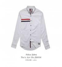 Police Zebra ZS038 Full Sleeves Cotton Shirt For Men- White