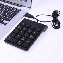 Wired USB Numeric Keypad Slim Mini Number Pad Digital Keyboard 18 Keys