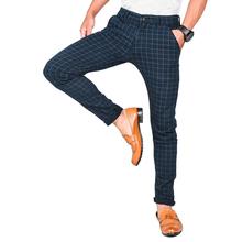 Virjeans Stretchable Cotton Check Blue Chinos Pant for Men (VJC 714) 4