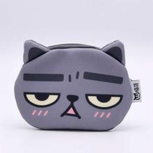 Grey Kitten Zipper Closure Wallet