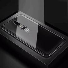 magnetic adsorption Phone case for OnePlus 6 360 Metal Magnet Back