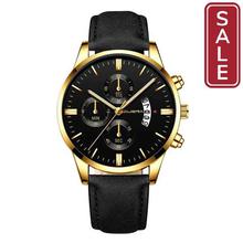 SALE - CUENA Fashion Men's Stainless Steel Watch Leather